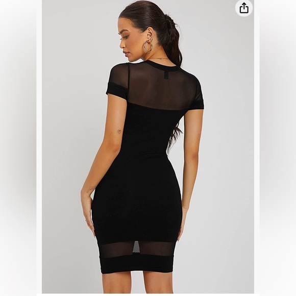 Finejo  Women's Mini Bodycon Dress Short Sleeve Size XL - Picture 3 of 10
